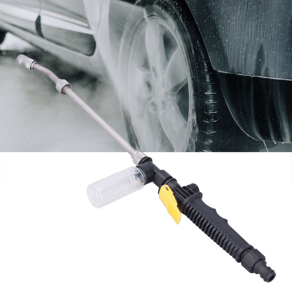 Jet Washer High Pressure Super Impact Detachable Adjustable Foam Water Sprayer for Garden Watering Car Washing