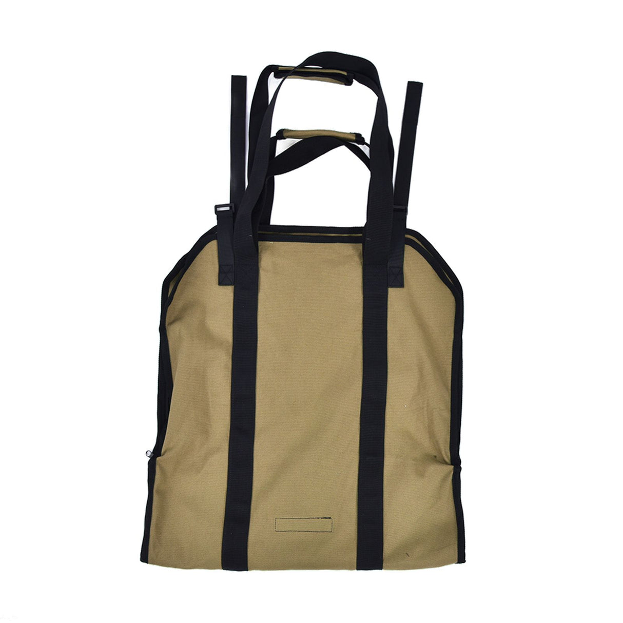Large Capacity Firewood Storage Bag Basket Oxford Cloth Outdoor Camping Wood Log CarrierKhaki