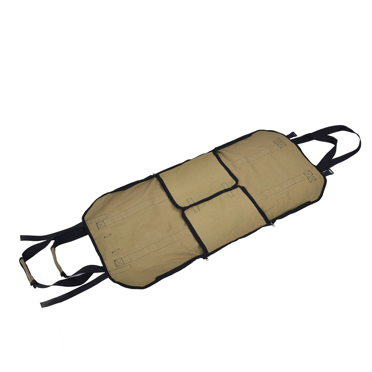 Large Capacity Firewood Storage Bag Basket Oxford Cloth Outdoor Camping Wood Log CarrierKhaki