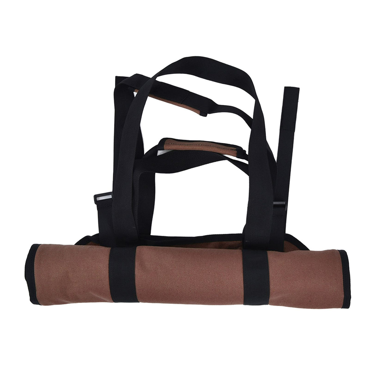 Large Capacity Firewood Storage Bag Basket Oxford Cloth Outdoor Camping Wood Log CarrierBrown