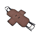 Large Capacity Firewood Storage Bag Basket Oxford Cloth Outdoor Camping Wood Log CarrierBrown - Top-Down View