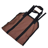 Large Capacity Firewood Storage Bag Basket Oxford Cloth Outdoor Camping Wood Log CarrierBrown