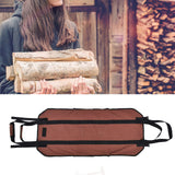 Large Capacity Firewood Storage Bag Basket Oxford Cloth Outdoor Camping Wood Log CarrierBrown - Extra Image