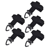 5pcs/set Multi Purpose Glove Hanging Buckle Adjustable Nylon Glove Hook Safety ClipBlack