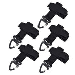 5pcs/set Multi Purpose Glove Hanging Buckle Adjustable Nylon Glove Hook Safety ClipBlack