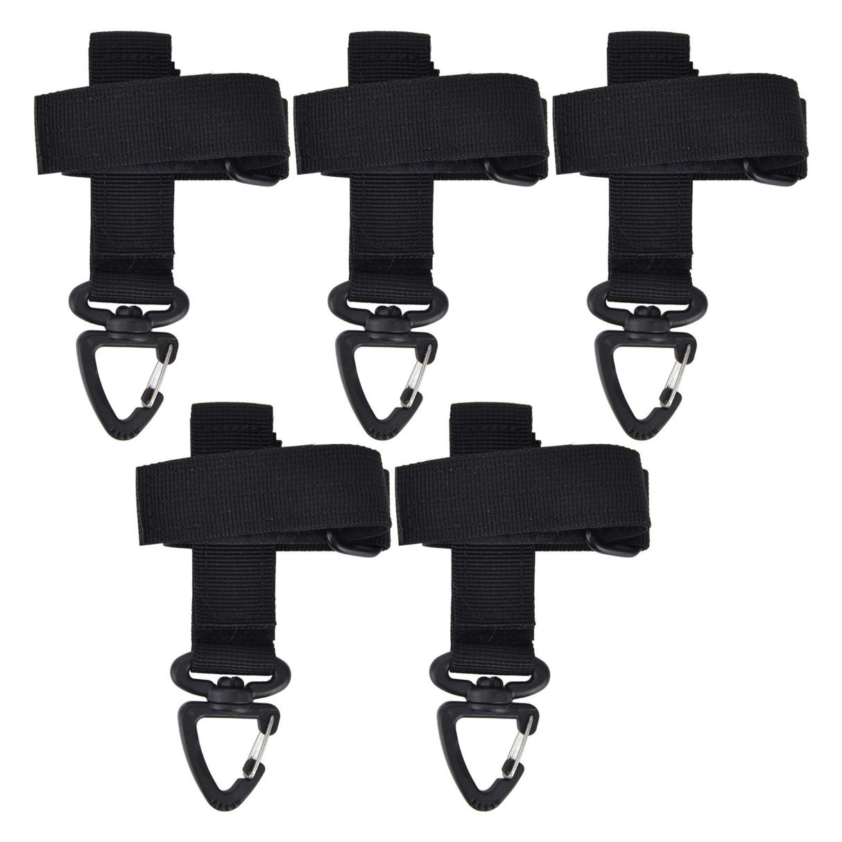 5pcs/set Multi Purpose Glove Hanging Buckle Adjustable Nylon Glove Hook Safety ClipBlack
