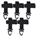 5pcs/set Multi Purpose Glove Hanging Buckle Adjustable Nylon Glove Hook Safety ClipBlack
