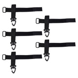 5pcs/set Multi Purpose Glove Hanging Buckle Adjustable Nylon Glove Hook Safety ClipBlack