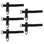5pcs/set Multi Purpose Glove Hanging Buckle Adjustable Nylon Glove Hook Safety ClipBlack