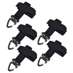 5pcs/set Multi Purpose Glove Hanging Buckle Adjustable Nylon Glove Hook Safety ClipBlack