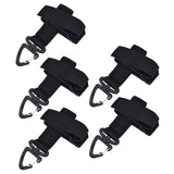 5pcs/set Multi Purpose Glove Hanging Buckle Adjustable Nylon Glove Hook Safety ClipBlack - 45-Degree Angle