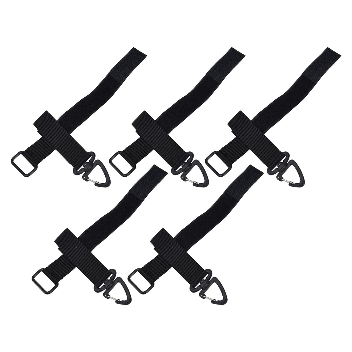 5pcs/set Multi Purpose Glove Hanging Buckle Adjustable Nylon Glove Hook Safety ClipBlack