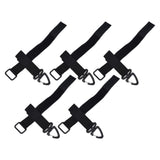 5pcs/set Multi Purpose Glove Hanging Buckle Adjustable Nylon Glove Hook Safety ClipBlack