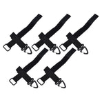 5pcs/set Multi Purpose Glove Hanging Buckle Adjustable Nylon Glove Hook Safety ClipBlack