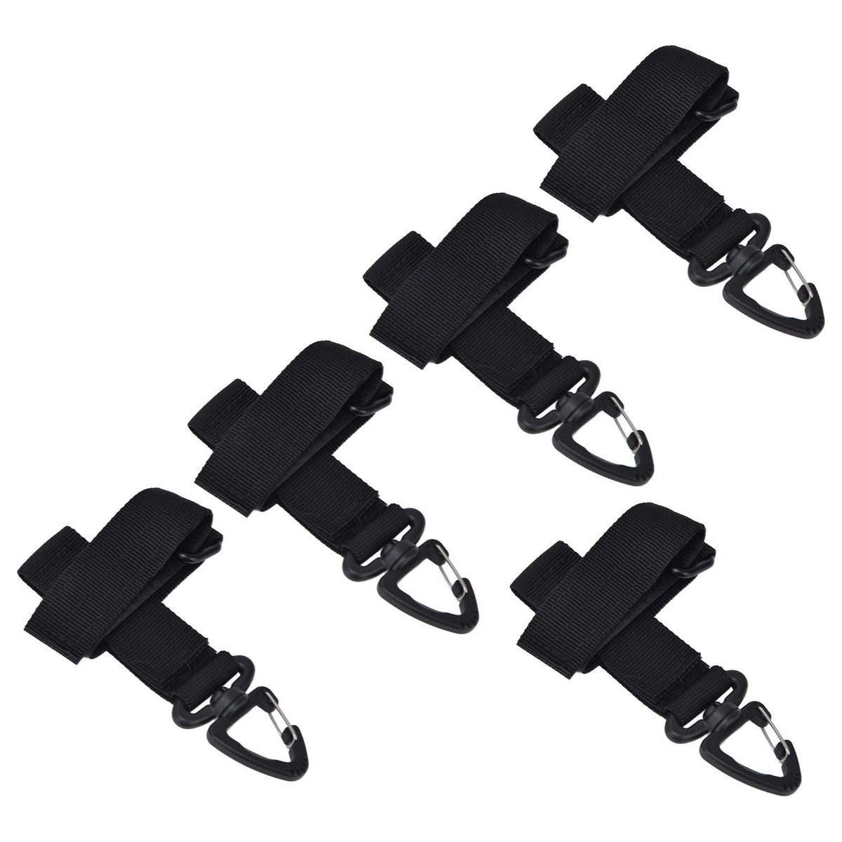 5pcs/set Multi Purpose Glove Hanging Buckle Adjustable Nylon Glove Hook Safety ClipBlack