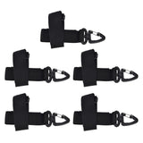 5pcs/set Multi Purpose Glove Hanging Buckle Adjustable Nylon Glove Hook Safety ClipBlack