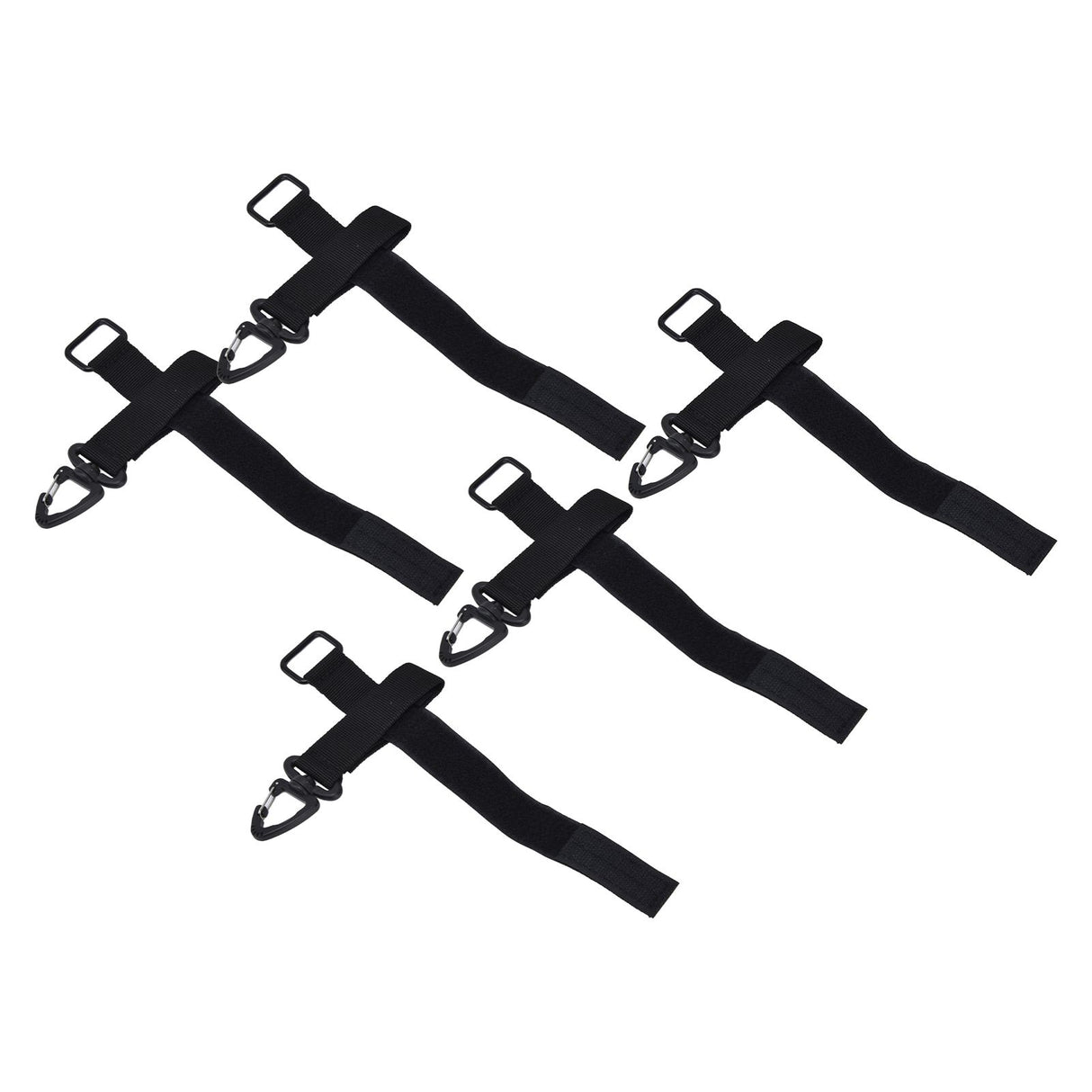 5pcs/set Multi Purpose Glove Hanging Buckle Adjustable Nylon Glove Hook Safety ClipBlack