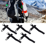 5pcs/set Multi Purpose Glove Hanging Buckle Adjustable Nylon Glove Hook Safety ClipBlack - Extra Image