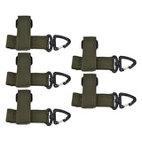 5pcs/set Multi Purpose Glove Hanging Buckle Adjustable Nylon Glove Hook Safety ClipMilitary Green
