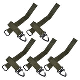 5pcs/set Multi Purpose Glove Hanging Buckle Adjustable Nylon Glove Hook Safety ClipMilitary Green - 45-Degree Angle