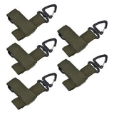 5pcs/set Multi Purpose Glove Hanging Buckle Adjustable Nylon Glove Hook Safety ClipMilitary Green