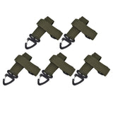 5pcs/set Multi Purpose Glove Hanging Buckle Adjustable Nylon Glove Hook Safety ClipMilitary Green