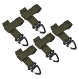 5pcs/set Multi Purpose Glove Hanging Buckle Adjustable Nylon Glove Hook Safety ClipMilitary Green - Extra Image