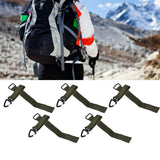 5pcs/set Multi Purpose Glove Hanging Buckle Adjustable Nylon Glove Hook Safety ClipMilitary Green - Extra Image