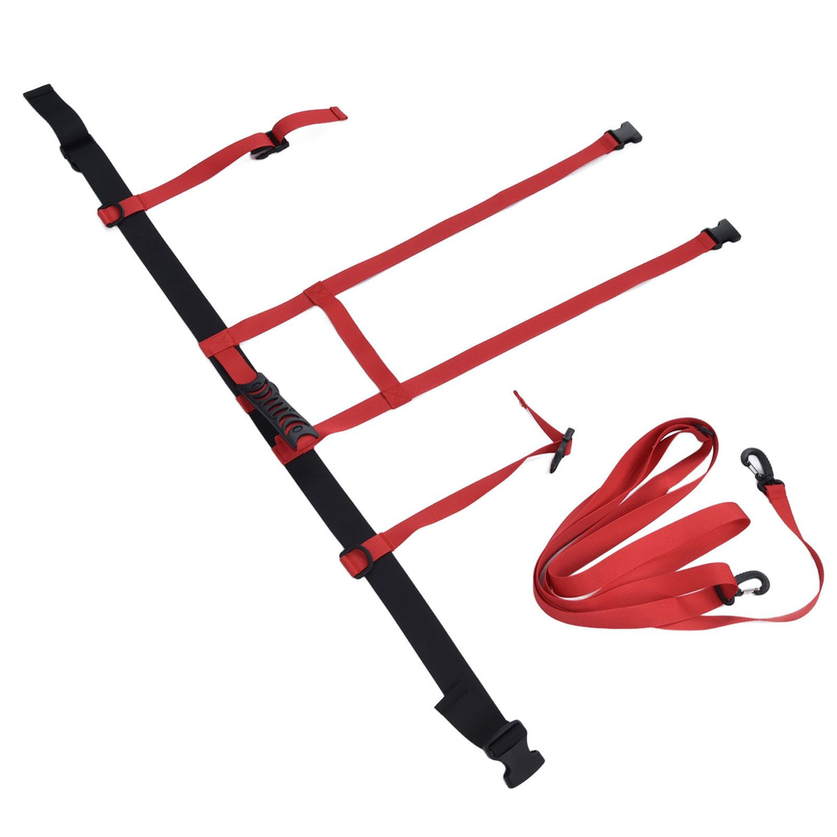 Children Ski Training Safety Ropes Adjustable Outdoor Skiing Harness Safety Shoulder StrapRed
