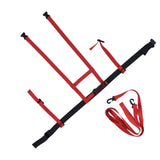 Children Ski Training Safety Ropes Adjustable Outdoor Skiing Harness Safety Shoulder StrapRed - Rear View