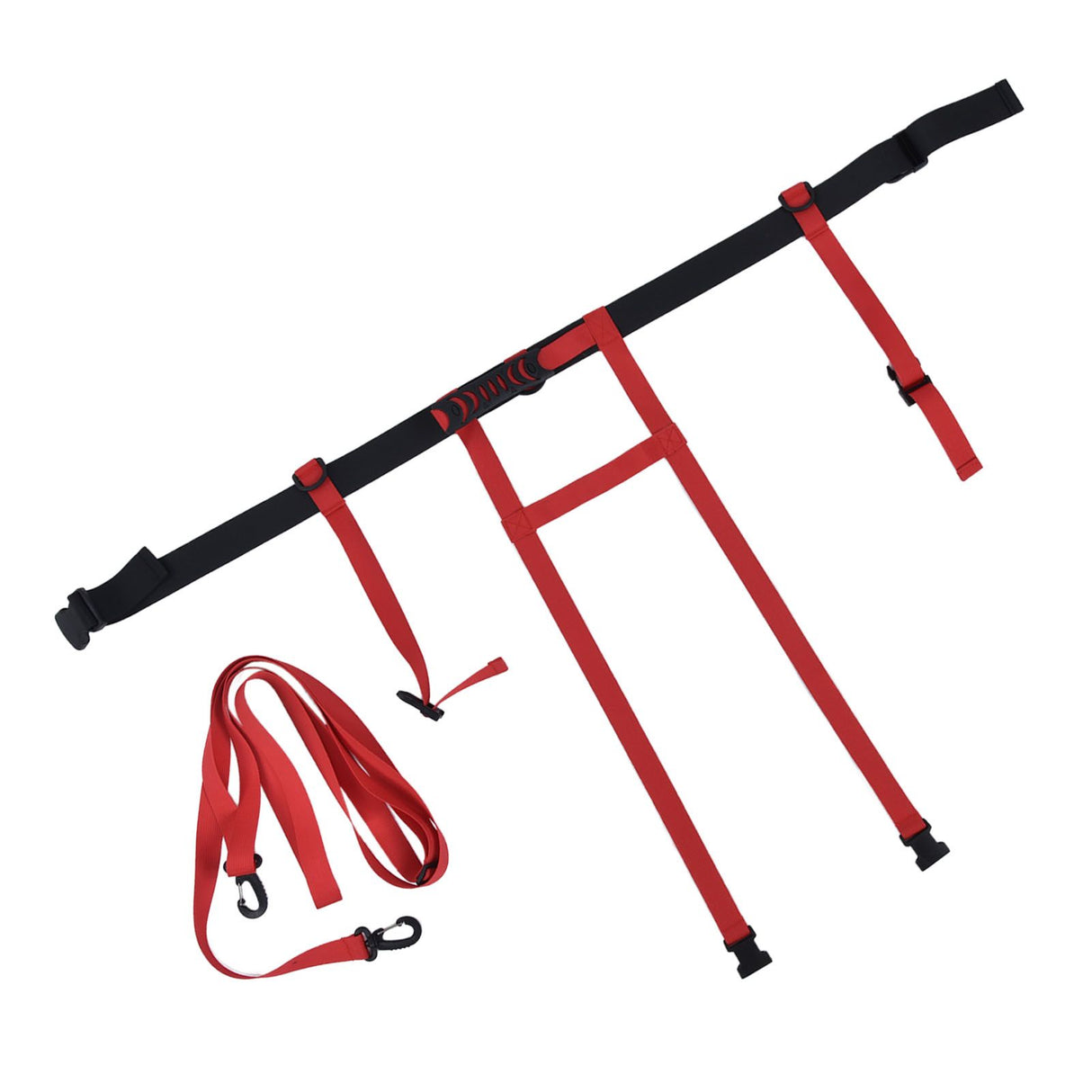 Children Ski Training Safety Ropes Adjustable Outdoor Skiing Harness Safety Shoulder StrapRed