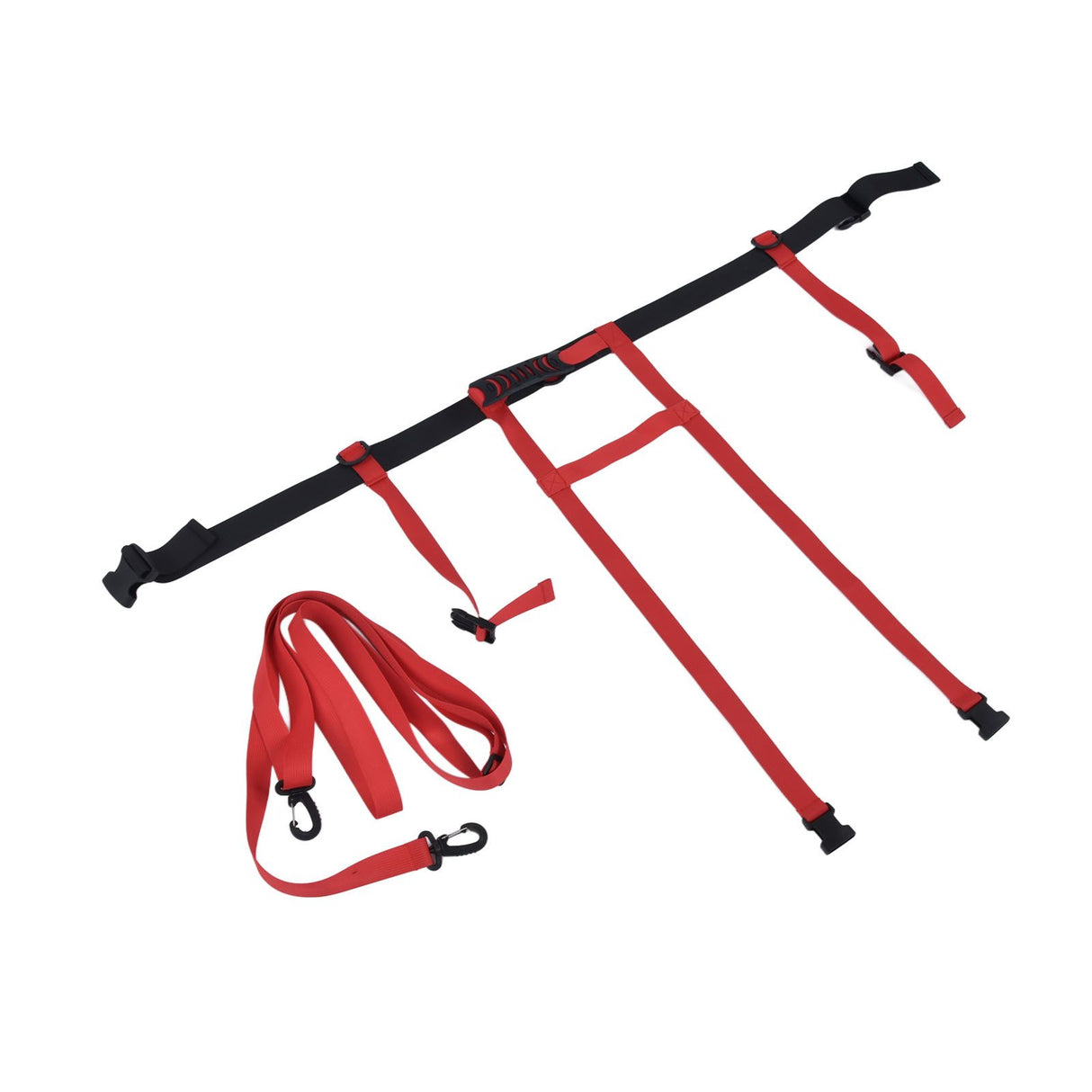 Children Ski Training Safety Ropes Adjustable Outdoor Skiing Harness Safety Shoulder StrapRed