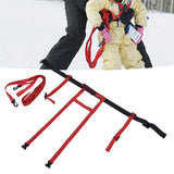 Children Ski Training Safety Ropes Adjustable Outdoor Skiing Harness Safety Shoulder StrapRed