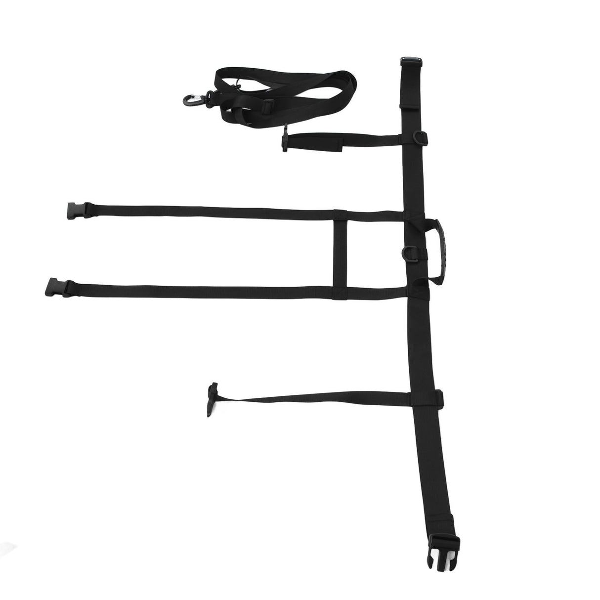 Children Ski Training Safety Ropes Adjustable Outdoor Skiing Harness Safety Shoulder StrapBlack