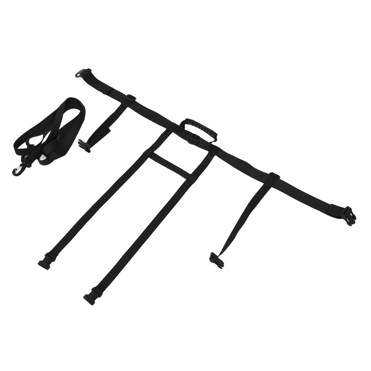 Children Ski Training Safety Ropes Adjustable Outdoor Skiing Harness Safety Shoulder StrapBlack