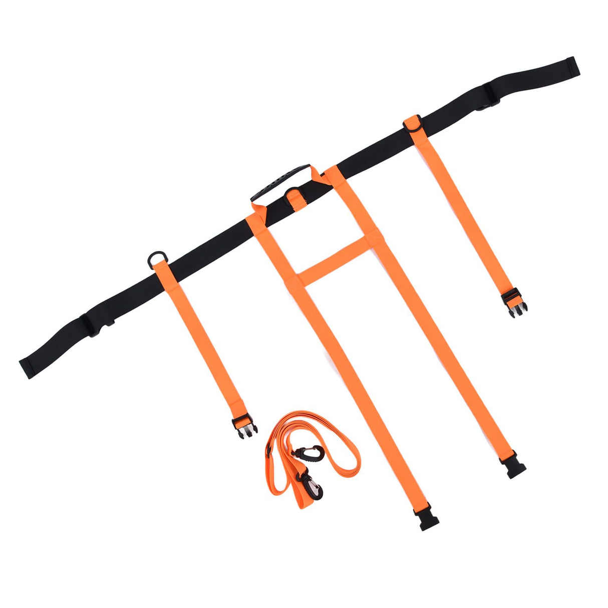 Children Ski Training Safety Ropes Adjustable Outdoor Skiing Harness Safety Shoulder StrapOrange