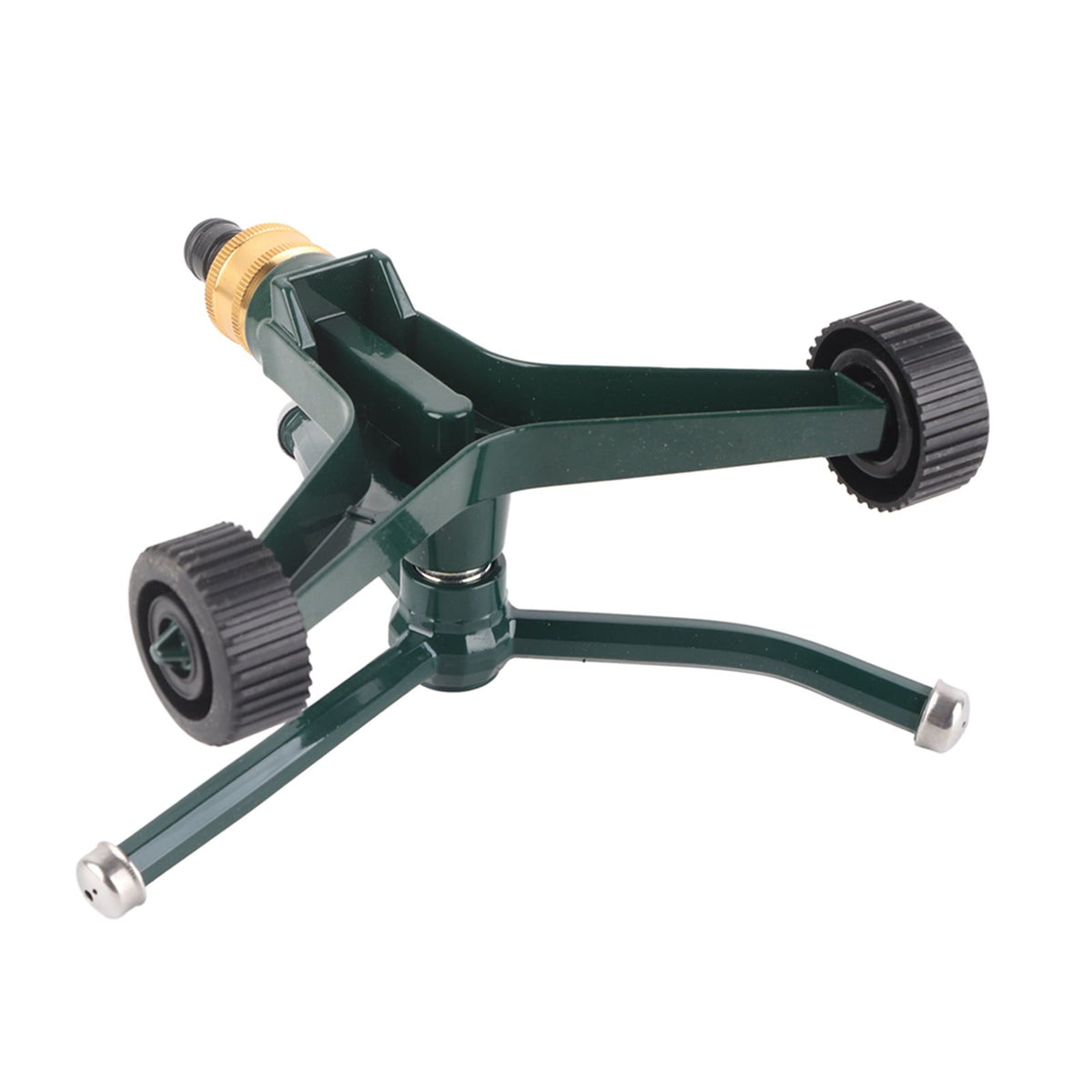 Metal Three Arm Sprinkler with G3/4 Connector Rustproof 360° Rotating Irrigate Lawn Sprinkler