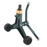 Metal Three Arm Sprinkler with G3/4 Connector Rustproof 360° Rotating Irrigate Lawn Sprinkler - Top-Down View