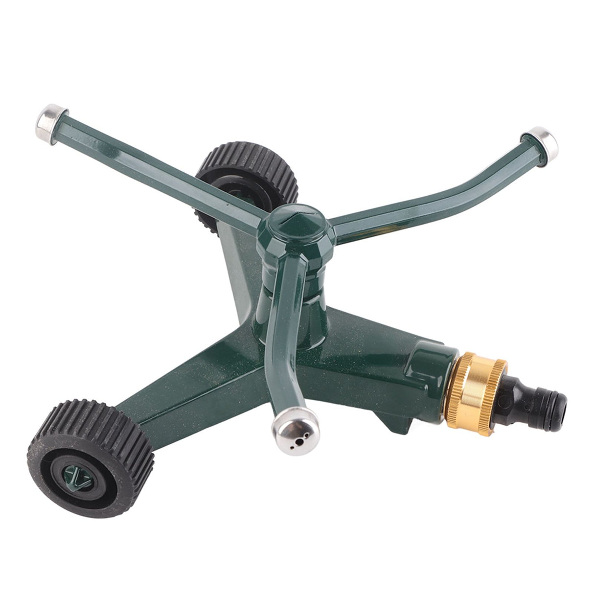 Metal Three Arm Sprinkler with G3/4 Connector Rustproof 360° Rotating Irrigate Lawn Sprinkler