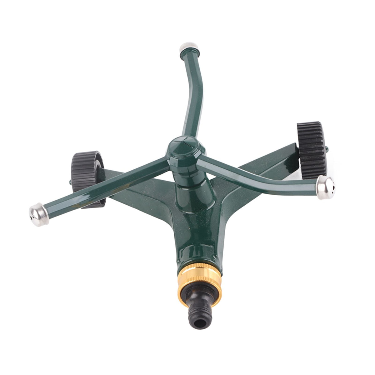 Metal Three Arm Sprinkler with G3/4 Connector Rustproof 360° Rotating Irrigate Lawn Sprinkler
