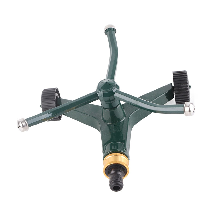 Metal Three Arm Sprinkler with G3/4 Connector Rustproof 360° Rotating Irrigate Lawn Sprinkler