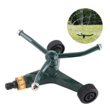 Metal Three Arm Sprinkler with G3/4 Connector Rustproof 360° Rotating Irrigate Lawn Sprinkler