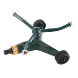 Metal Three Arm Sprinkler with G3/4 Connector Rustproof 360° Rotating Irrigate Lawn Sprinkler