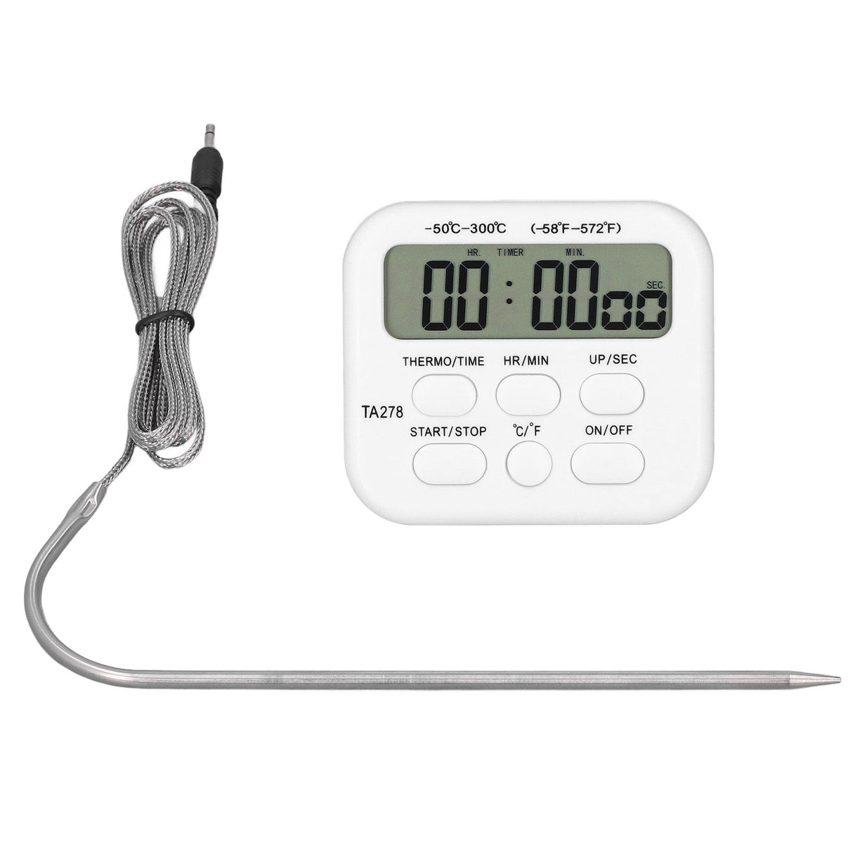 Digital Kitchen Thermometer High Sensitivity Multifunctional Thermometer with Probe Alarm Function for Grilling Baking