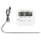 Digital Kitchen Thermometer High Sensitivity Multifunctional Thermometer with Probe Alarm Function for Grilling Baking