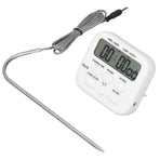Digital Kitchen Thermometer High Sensitivity Multifunctional Thermometer with Probe Alarm Function for Grilling Baking