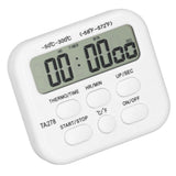 Digital Kitchen Thermometer High Sensitivity Multifunctional Thermometer with Probe Alarm Function for Grilling Baking - Rear View