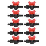 10Pcs Barbed Ball Valve 5/8inch Adjustable Prevent Leakage Drip Irrigation Switch Valve for Irrigation