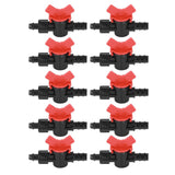 10Pcs Barbed Ball Valve 5/8inch Adjustable Prevent Leakage Drip Irrigation Switch Valve for Irrigation