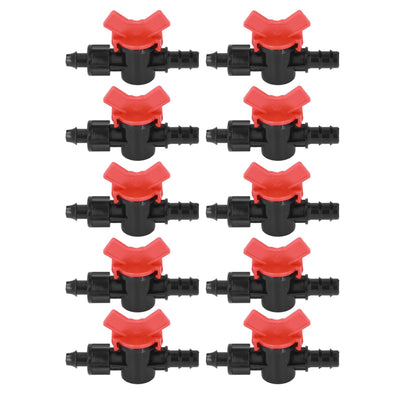 10Pcs Barbed Ball Valve 5/8inch Adjustable Prevent Leakage Drip Irrigation Switch Valve for Irrigation